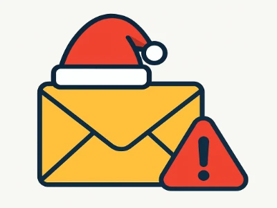 Icono correos navideños falsos